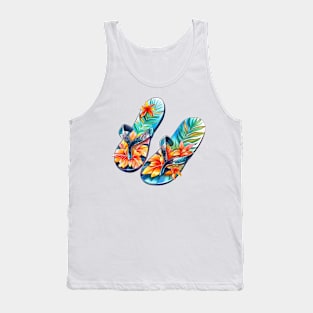 Watercolor Flip Flops #7 Tank Top